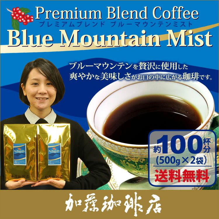 ブルーマウンテンミスト1kg入珈琲福袋(ミスト×2）/珈琲豆 | honu加藤