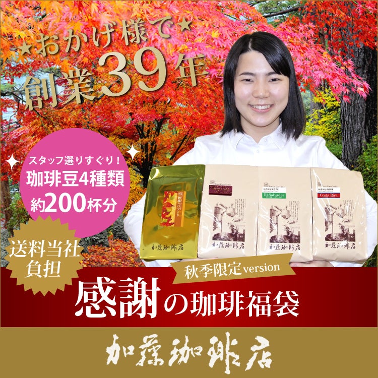 感謝の珈琲福袋(秋・ディープ・Kエル・Kコス)【送料無料】/珈琲豆